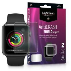 LA-2040 Apple Watch Series 3 (42 mm) ütésálló képernyővédő fólia - MyScreen Protector AntiCrash Shield Edge3D átlátszó, 2db-os csomag (LA-2040)
