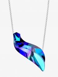 Preciosa oțel colier Delphinus cu cehă cristal Preciosa 7336 46 albastru