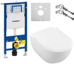 Villeroy & Boch Set vas WC rimless suspendat, Villeroy&Boch Subway 2.0, cu capac inchidere lenta si rezervor Geberit Duofix Sigma UP320 (111.308.00.6+5614R201)