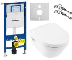 Villeroy & Boch Set vas WC rimless suspendat, Villeroy&Boch Architectura, cu capac inchidere lenta si rezervor Geberit Duofix Sigma UP320 (111.308.00.6+5684HR01)
