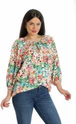 Eranthe Bluza Dama, Ampla, Multicolora cu model Floral