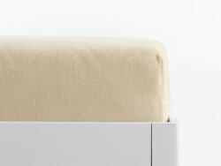 Goldea cearceafuri de pat din terry cu elastic - bej 200 x 220 cm