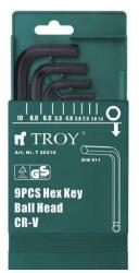 TROY Set chei imbus Hex Troy 26220, O1.5 - 10 mm, 9 piese (T26220)
