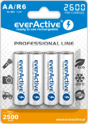 everActive Acumulatori AA R6 2600mAh 1.2V Ni-MH set 4 buc. Everactive Professional Line Baterie reincarcabila