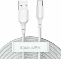 Baseus Cablu Baseus Wisdom 2-pack Type-c 150cm/5a White