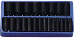 Genius Tools Tálcás Genius dugókulcs, gépi készlet 6 lapú h. colos 1/2" 22 db-os 1/3 (DI-422S)