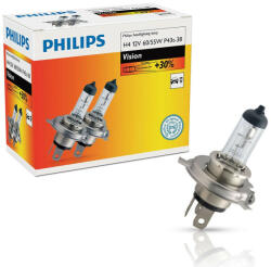 Philips Vision H4 55W 12V 2x (12342PRC2)