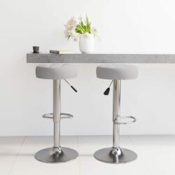 vidaXL Scaune de bar, 2 buc. , gri, material textil (332971)
