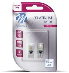 m-tech Platinum Canbus 20xSMD LED izzó pár - W5W - T10 - 12V - Fehér