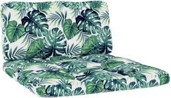 vidaXL Perne de paleți, 2 buc. , model cu frunze, textil (314540)