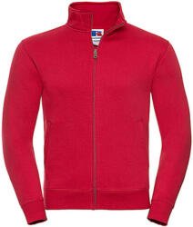 Russell Férfi pulóver hosszú ujjú Russell Europe Men's Authentic Sweat Jacket - XS, Piros