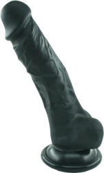 STD Dildo Realist Rowe, Silicon, Negru, 17 cm Dildo