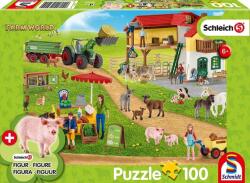 Schmidt Spiele 100 db-os Schleich puzzle figurával - Farm World (56404) (56404)