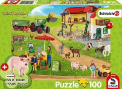 Schmidt Spiele 56404 - Farm World - 100 db-os Schleich puzzle figurával (56404)