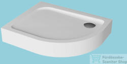 H2O Nero E 100x80 standard íves zuhanytálca, bal, fehér (h2o_12327)