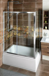 POLYSAN Deep zuhanyajtó kádperemre 120x165 cm, transzparent üveg MD1216 (MD1216)