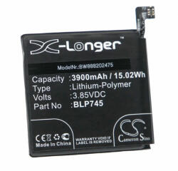 VHBW Telefon akkumulátor akku OnePlus BLP745 - 3900mAh, 3.85V, Li-polymer (WB-888202475) - smartgo