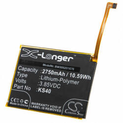 VHBW Telefon akkumulátor akku Motorola KS40 - 2750mAh, 3.85V, Li-polymer (WB-888201676) - smartgo