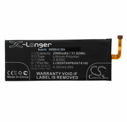 VHBW Telefon akkumulátor akku ZTE Li3829T44P6HA74140 - 2900mAh, 3.8V, Li-polymer (WB-888401904) - smartgo