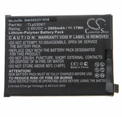 VHBW Telefon akkumulátor akku Alcatel TLp030K7 - 2900mAh, 3.85V, Li-polymer (WB-888201604) - smartgo