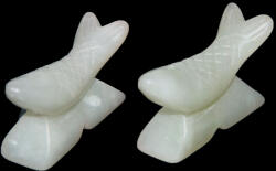 Pestele Arowana din Jad Natural 30-38 x 11-13 x 14-22 mm - 1 Buc