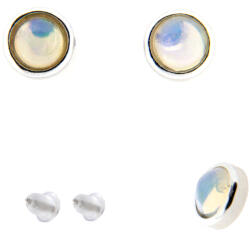  Cerce Opal de Foc Natural Rotund 6x6x15 mm - Argint 925 - 1 Pereche