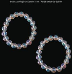  Bratara Cuart Angel Aura Diametru 56 mm - Margele Fatetate- 10 -10, 9 mm