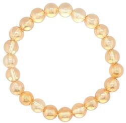  Bratara Cuart Aura Galben Diametru 50 mm - Margele Rotunde - 8 x 8 mm