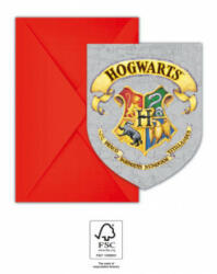 Procos Harry Potter Hogwarts Houses Party meghívó 6 db-os FSC PNN93370