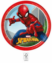 Procos Spiderman Crime Fighter, Pókember papírtányér 8 db-os 23 cm FSC PNN93863