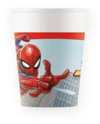 Procos Spiderman Crime Fighter, Pókember papír pohár 8 db-os 200 ml FSC PNN93864