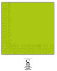 Procos Light Green Unicolour, Zöld szalvéta 20 db-os 33x33 cm FSC PNN93051