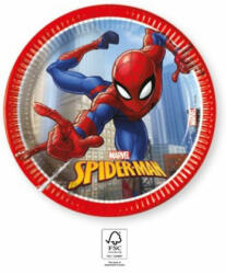 Procos Spiderman Crime Fighter, Pókember papírtányér 8 db-os 20 cm FSC PNN94054