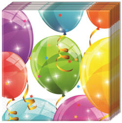 Procos Sparkling Balloons, Lufis szalvéta 20 db-os PNN88150