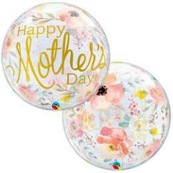 Qualatex Anyák napi Bubbles lufi 22" 56cm Happy Mother's Day (LUFI203464)