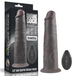 Lovetoy Dildo Dual Layered Silicone Rotator 8 inch Dildo