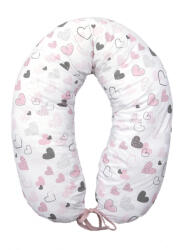 Amy Perna pentru gravide si alaptare, husa detasabila din bumbac 100% si umplutura antialergica babysoft , inimioare, amy