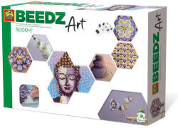 SES Creative Set margele de calcat Beedz Art - Zen cu placi hexagonale (06024) - kidiko