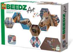 SES Creative Set margele de calcat Beedz Art - Cai cu placi hexagonale (06023) - kidiko