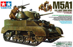 TAMIYA US Light Tank M5A1 Pursuit Operation Set 1: 35 makett harcjármű (300035313) (300035313)