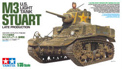 TAMIYA U. S. Light Tank M3 Stuart Late Production 1: 35 makett harcjármű (300035360) (300035360)