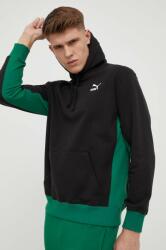 PUMA pamut melegítőfelső fekete, férfi, mintás, kapucnis - fekete S - answear - 32 990 Ft