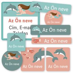 Mama Címkék Névmatrica szett iskolás és óvodás gyerekeknek, DELFIN ÉS SELLŐ (183 db)
