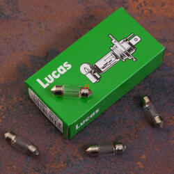 Lucas Standard 12V szofita jelzőizzó 31mm, 10W, 10db/csomag (LLB269T)