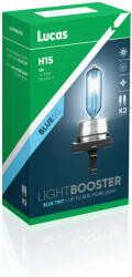 Lucas LightBooster Blue H15 autóizzó 12V 15/55W, +50%, 2db/csomag (LLX715BLUX2)
