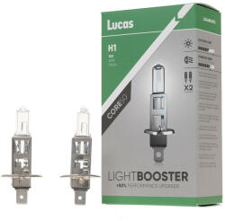 Lucas LightBooster Core H1 autóizzó 12V 55W, +50%, 2db/csomag (LLX448XLPX2)