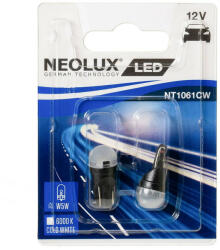NEOLUX Off-road W2.1x9.5d LED fényforrás, 12 V, 6000 K, 35 lm, W5W, jelzőlámpa és irányjelző alkalmazásokhoz, NT1061CW-02B, 2db/bliszter (NT1061CW)