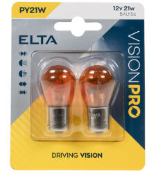 elta Vision Pro 12V PY21W sárga jelzőizzó, 2db/bliszter (EB0581TC)