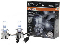 OSRAM LEDriving HL Bright 300% H7/H18 autós LED tompított, távolsági és ködlámpa szett, +300% fényerő, 6000K színhőmérséklet, 1700 lumen fényáram, PX26d foglalat, 64210DWBRT-2HFB, 2db/csomag (64210DWBRT-2HF