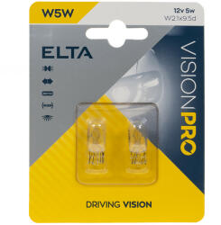 elta Vision Pro 12V W5W jelzőizzó, 2db/bliszter (EB0501TC)
